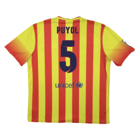 2013-2014 Barcelona Away Shirt (Puyol 5)