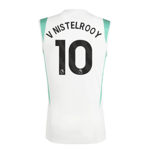 2023-2024 Man Utd Sleeveless Jersey (White) (V Nistelrooy 10)