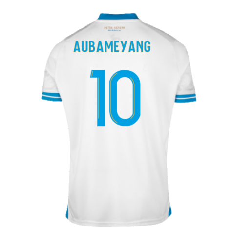 2023-2024 Marseille Home Shirt (Aubameyang 10)