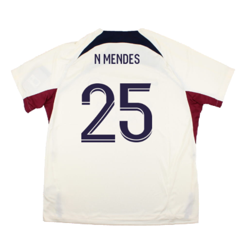 2023-2024 PSG Strike Dri-Fit Training Shirt (Cream) (N Mendes 25)