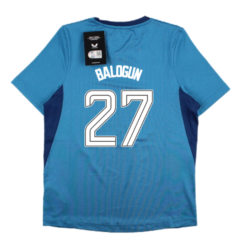 2023-2024 Rangers Players Training Tee (Deep Water) - Kids (Balogun 27)