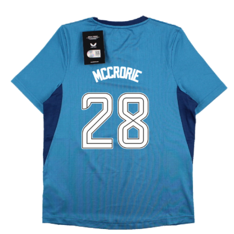 2023-2024 Rangers Players Training Tee (Deep Water) - Kids (McCrorie 28)