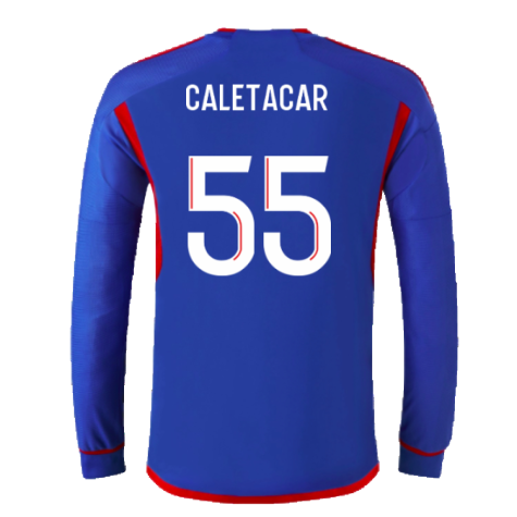 2023-2024 Olympique Lyon Long Sleeve Away Shirt (Caleta Car 55)