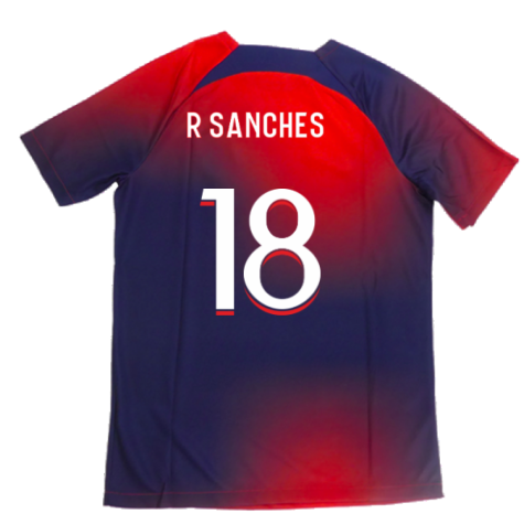 2023-2024 PSG Academy Pro Dri-FIT Pre-Match Shirt (Red) (R Sanches 18)