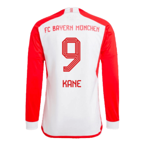 2023-2024 Bayern Munich Long Sleeve Home Shirt (Kane 9)