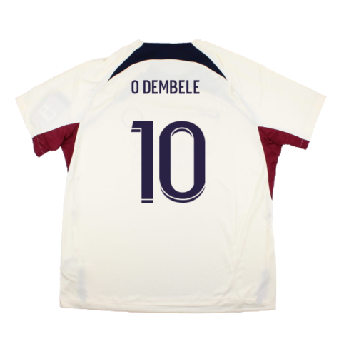 2023-2024 PSG Strike Dri-Fit Training Shirt (Cream) (O Dembele 10)