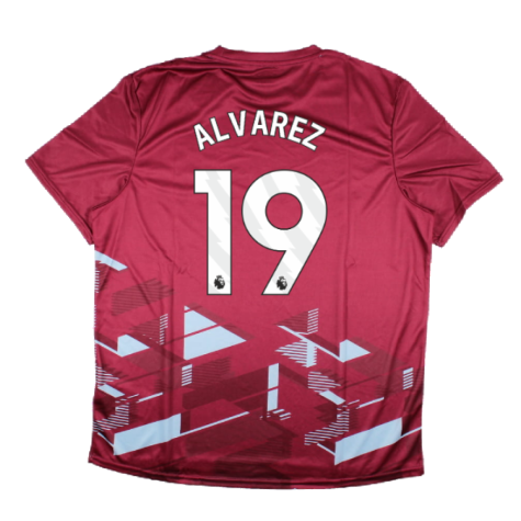 2023-2024 West Ham Warm Up Jersey (Claret) (ALVAREZ 19)