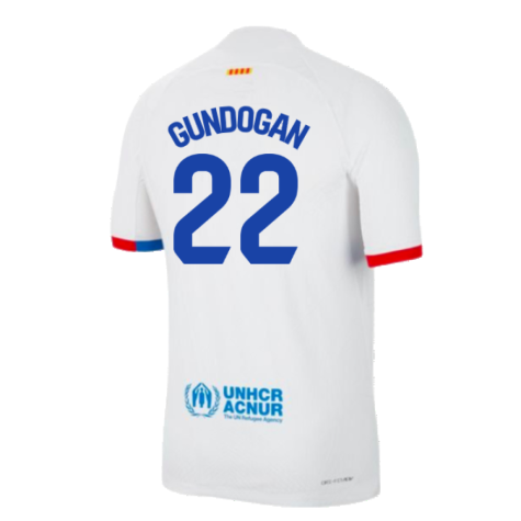 2023-2024 Barcelona Away Authentic Away Shirt (Gundogan 22)