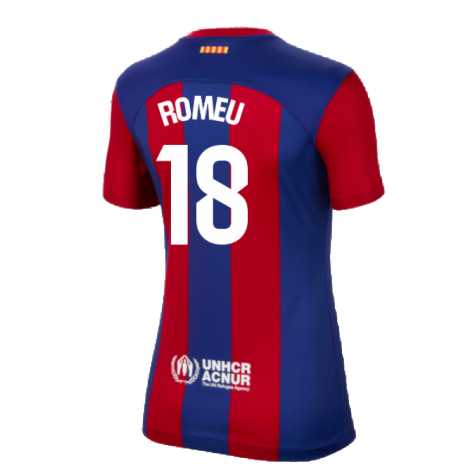 2023-2024 Barcelona Home Shirt (Ladies) (Romeu 18)