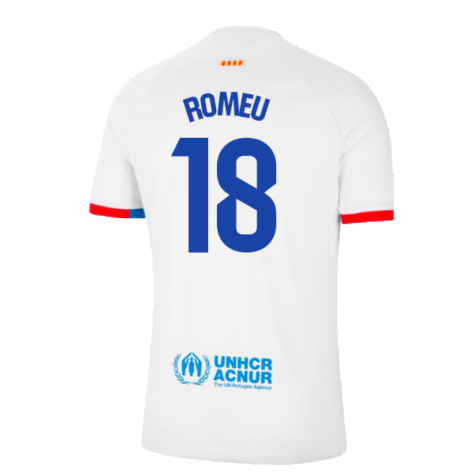 2023-2024 Barcelona Away Shirt (Romeu 18)