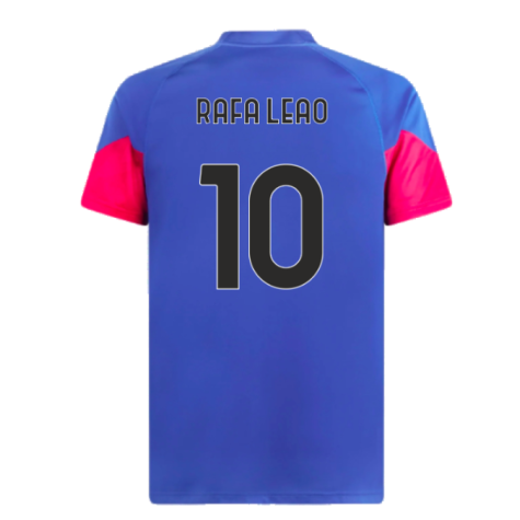 2023-2024 AC Milan Training Jersey (Royal Sapphire) (Rafa Leao 10)