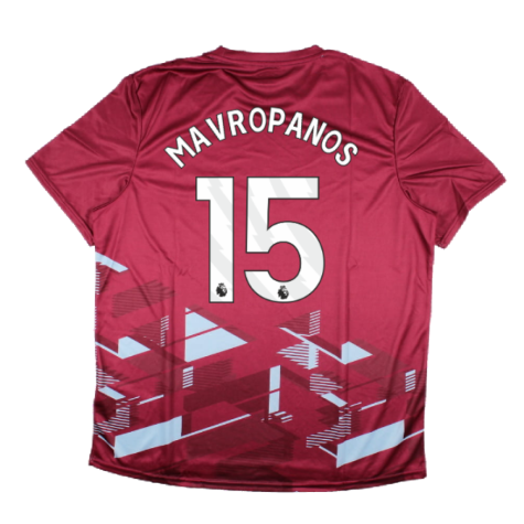 2023-2024 West Ham Warm Up Jersey (Claret) (Mavropanos 15)