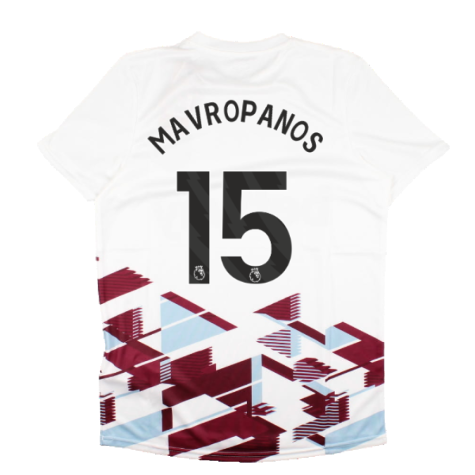 2023-2024 West Ham Warm Up Jersey (White) (Mavropanos 15)