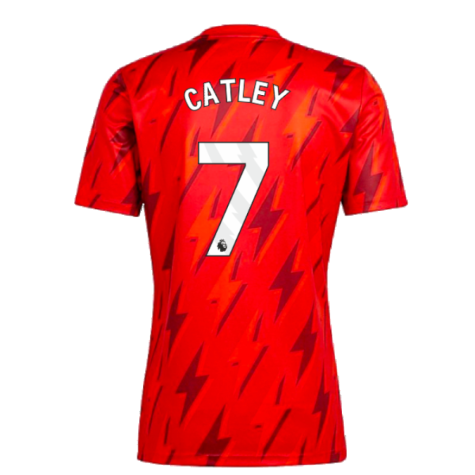 2023-2024 Arsenal Pre-Match Shirt (Red) (Catley 7)