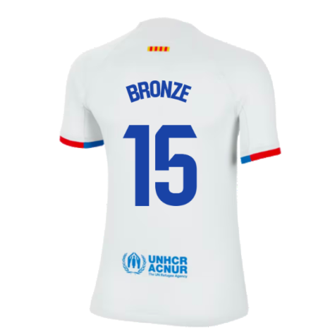 2023-2024 Barcelona Away Shirt (Ladies) (Bronze 15)