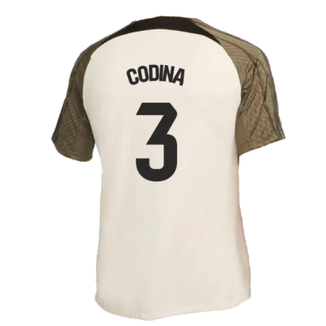 2023-2024 Barcelona Dri-Fit Strike Training Shirt (Grey) (Codina 3)