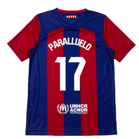 2023-2024 Barcelona Home Shirt (Kids) (Paralluelo 17)