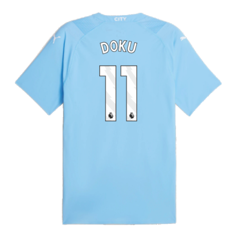 2023-2024 Man City Authentic Home Shirt (Doku 11)