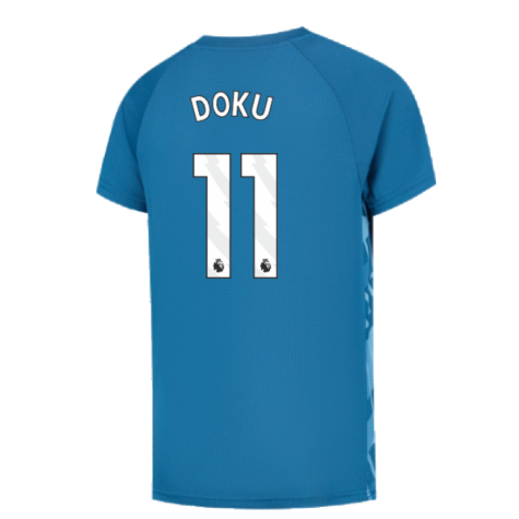 2023-2024 Man City Pre-Match Jersey (Lake Blue) - Kids (Doku 11)