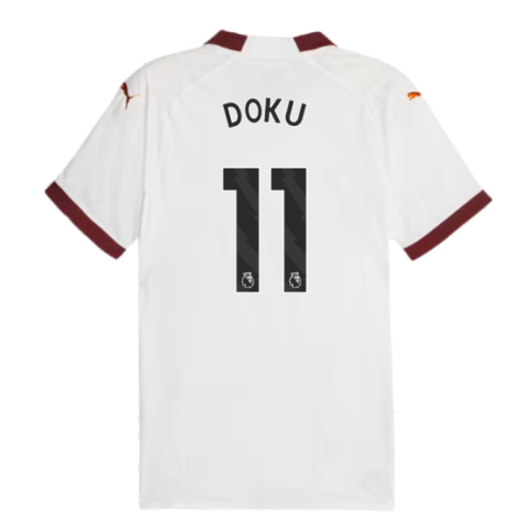 2023-2024 Man City Authentic Away Shirt (Doku 11)