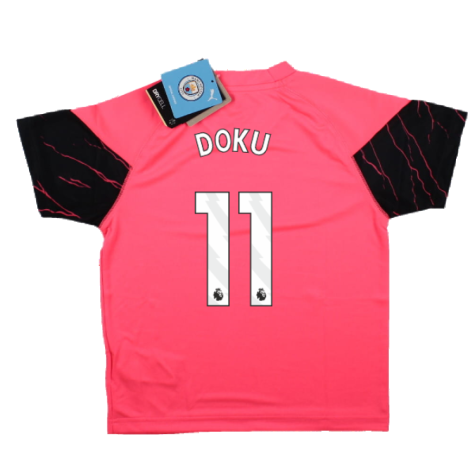 2023-2024 Man City Training Jersey (Sunset Glow) - Kids (Doku 11)