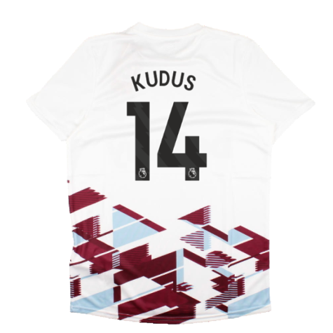 2023-2024 West Ham Warm Up Jersey (White) (Kudus 14)