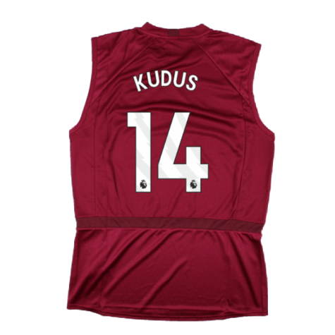 2023-2024 West Ham Sleeveless Tee (Claret) (Kudus 14)