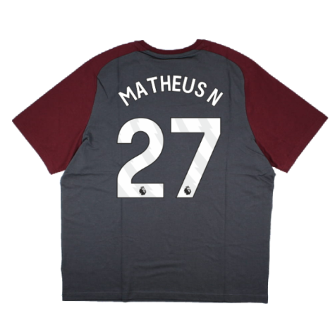 2023-2024 Man City Casuals Tee (Grey) (Matheus N 27)