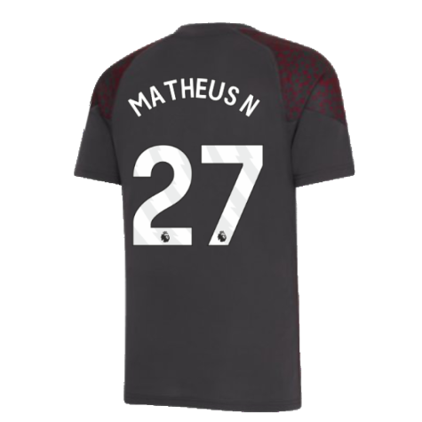 2023-2024 Man City Training Jersey (Strong Grey) (Matheus N 27)