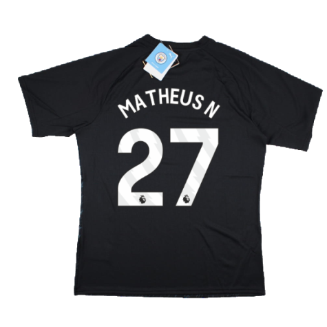 2023-2024 Man City Pre-Match Jersey (Dark Navy) (Matheus N 27)