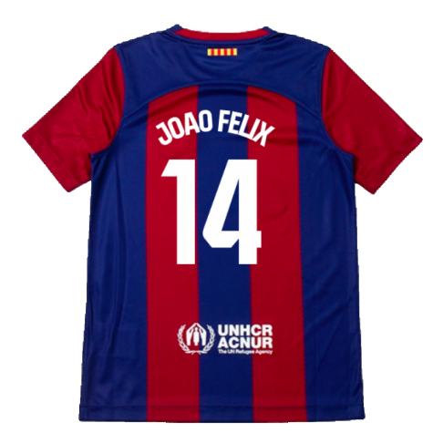 2023-2024 Barcelona Home Shirt (Kids) (Joao Felix 14)