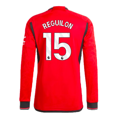 2023-2024 Man Utd Long Sleeve Home Shirt (Reguilon 15)