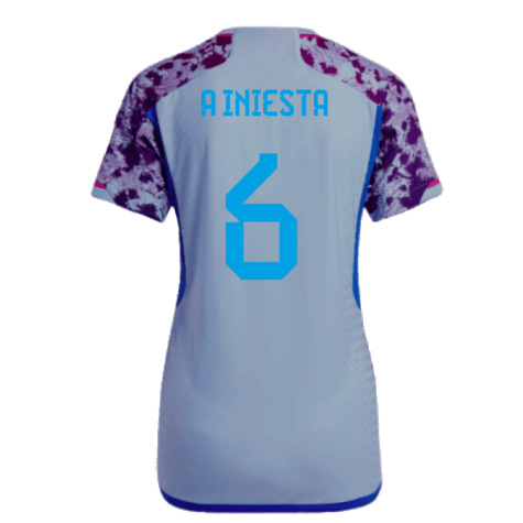 2023-2024 Spain Authentic Away Jersey - Ladies (A Iniesta 6)