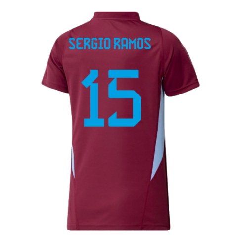 2023-2024 Spain Training Jersey - Womens (Red) (Sergio Ramos 15)