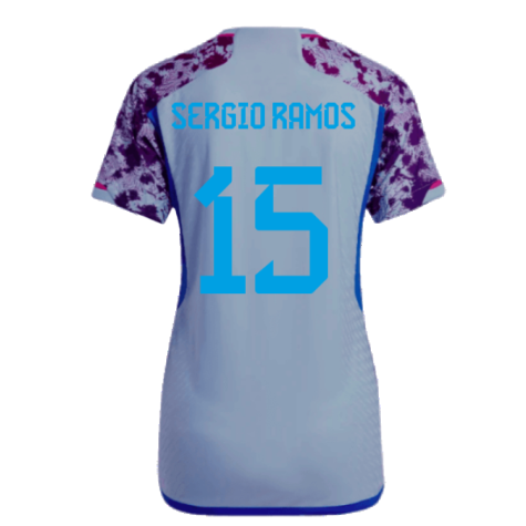 2023-2024 Spain Authentic Away Jersey - Ladies (Sergio Ramos 15)