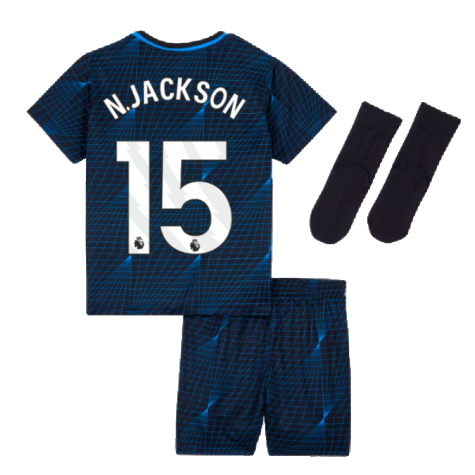 2023-2024 Chelsea Away Baby Kit (N.Jackson 15)