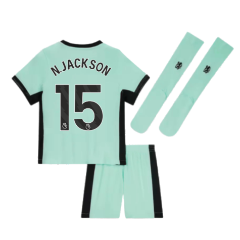 2023-2024 Chelsea Little Boys Third Mini Kit (N.Jackson 15)