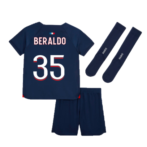 2023-2024 PSG Home Mini-Kit (Beraldo 35)