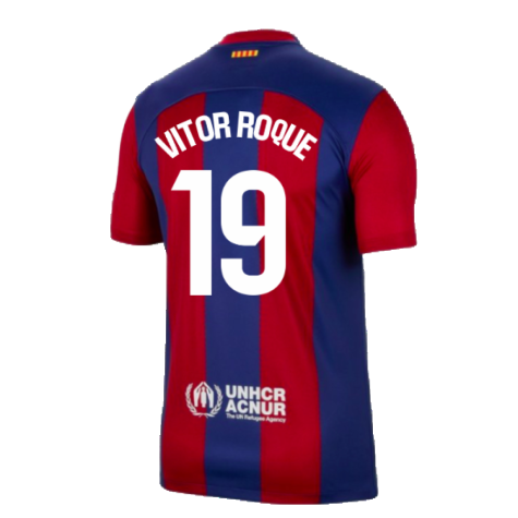 2023-2024 Barcelona Home Shirt (Vitor Roque 19)