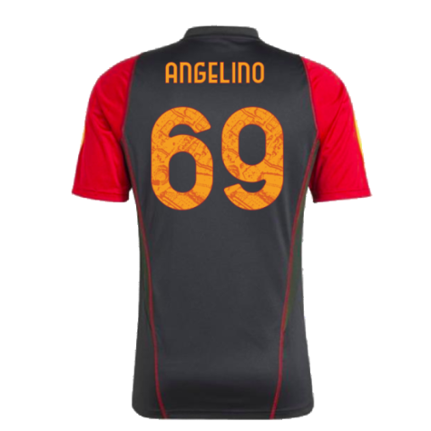 2023-2024 AS Roma Training Shirt (Black) (Angelino 69)