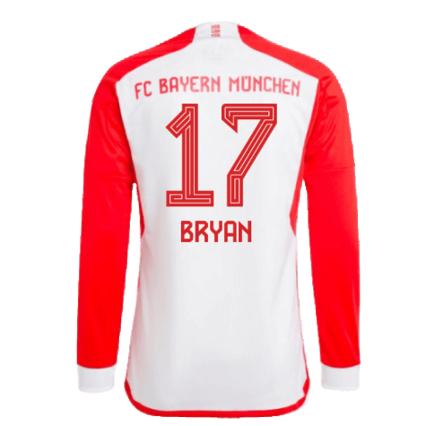 2023-2024 Bayern Munich Long Sleeve Home Shirt (Bryan 17)