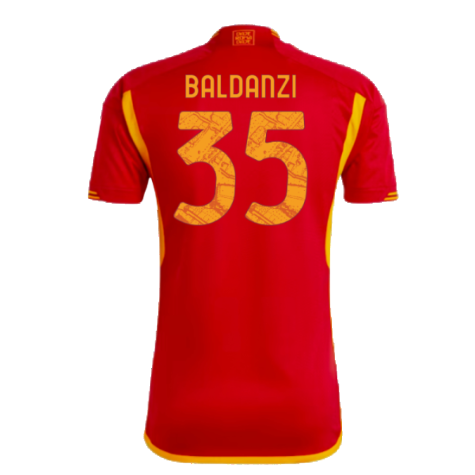 2023-2024 AS Roma Home Shirt (Baldanzi 35)