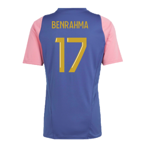 2023-2024 Olympique Lyon Training Jersey (Navy) (Benrahma 17)