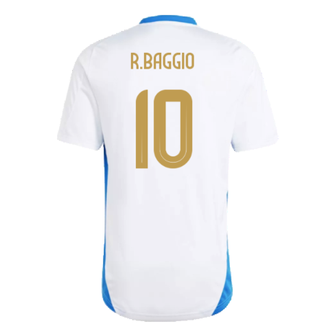 2024-2025 Italy Training Tee (White) (R.BAGGIO 10)