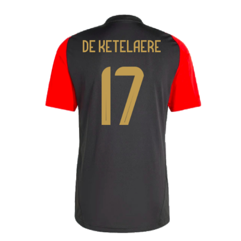 2024-2025 Belgium Training Jersey (Black) (De Ketelaere 17)