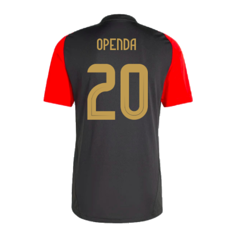 2024-2025 Belgium Training Jersey (Black) (Openda 20)