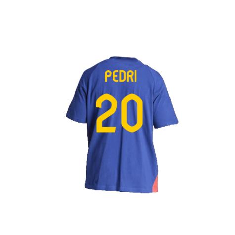 2024-2025 Spain Training Tee (Blue) (Pedri 20)