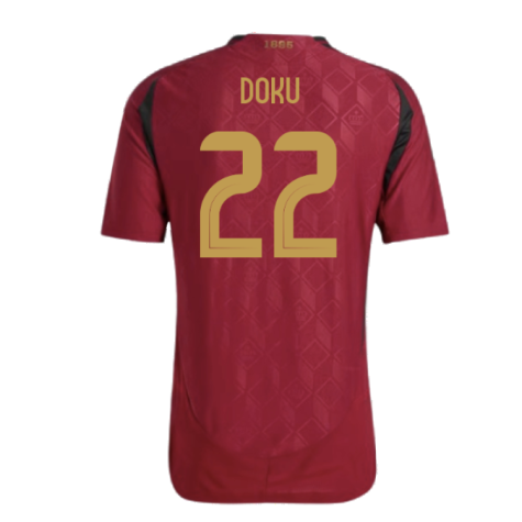 2024-2025 Belgium Authentic Home Shirt (Doku 22)