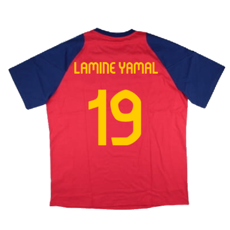 2024-2025 Spain Training Tee (Red) (Lamine Yamal 19)