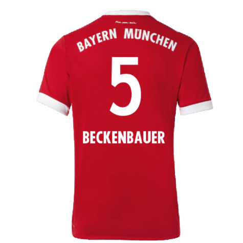 Bayern Munich 2017-18 Home Shirt ((Excellent) L) (Beckenbauer 5)